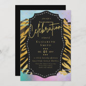 Invitation LeahG Jolie fille Posters de animaux de Glam Bache (Devant / Derrière)