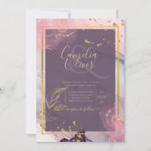 LeahG® Lavande ENCRE Mauve Violet Or Mariage
