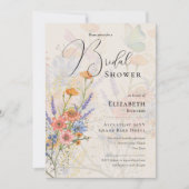 Invitation LeahG Mariage de fleurs florales Boho printemps ét (Devant)