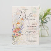 Invitation LeahG Mariage de fleurs florales Boho printemps ét (Debout devant)