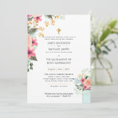 Invitation LeahG Masse Nuptiale Catholique Fleurs sauvages Fl (Debout devant)