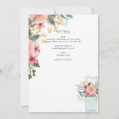 Invitation LeahG Masse Nuptiale Catholique Fleurs sauvages Fl (Dos)