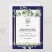 Invitation LeahG NAVY BLUE OR Vert Eucalyptus Mariage (Dos)