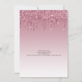 Invitation LeahG Parties scintillant rose Unicorn Filles Invi (Dos)