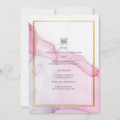 Invitation LeahG PINK Purple Encre Mariage Abstrait INVITE (Dos)