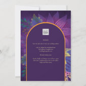 Invitation LeahG Plum Purple Gold JEWEL TONES Mariage INVITE (Dos)