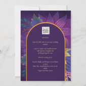 Invitation LeahG Plum Purple Gold JEWEL TONES Mariage INVITE (Dos)