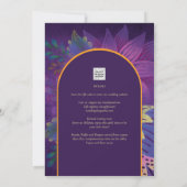 Invitation LeahG Plum Purple Gold JEWEL TONES Mariage INVITE (Dos)