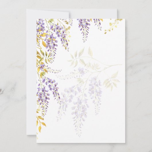 Invitation LeahG Purple Gold WISTERIA Modèle (Devant)