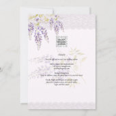 Invitation LeahG Purple WISTERIA Dentelle Florale Mariage INV (Dos)