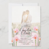 Invitation LeahG Rose Calla Lily PHOTO Overlay Mariage Invite (Devant)