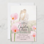 Invitation LeahG Rose Calla Lily PHOTO Overlay Mariage Invite (Devant)