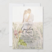 Invitation LeahG Rose Calla Lily PHOTO Overlay Mariage Invite (Devant)