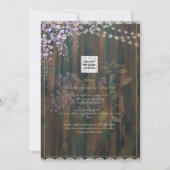 Invitation LeahG Rustic WISTERIA Dentelle Floral Wedding INVI (Dos)