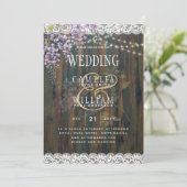 Invitation LeahG Rustic WISTERIA Dentelle Floral Wedding INVI (Debout devant)