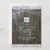 Invitation LeahG Rustic WISTERIA Dentelle Floral Wedding INVI (Dos)