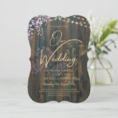 Invitation LeahG Rustic WISTERIA Dentelle Floral Wedding INVI (Debout devant)