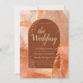 Invitation LeahG Terracotta Gold Automne Mariage de automne I (Devant)