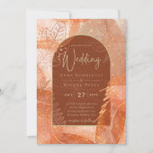 Invitation LeahG Terracotta Gold Automne Mariage de automne I (Devant)