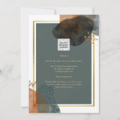 Invitation Leahg TURQUOISE TONNES DE TERRE MARIAGE INVITE QR  (Dos)