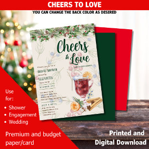 Invitation LeahG Winter Mulled Wine Fête des mariées Mariage