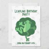 Invitation Leap Anniversaire 29 février Leaper Grenouille mod (Devant)