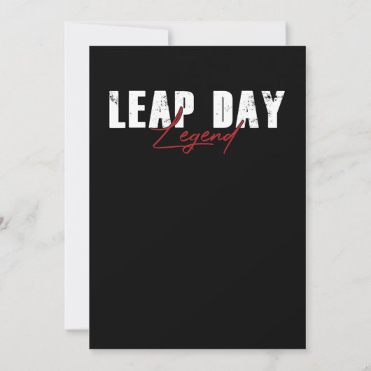 Invitation Leap day legend Leap Year Février 29 (Devant)