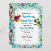Invitation Leap Frog Jungle anniversaire de enfant Party (Devant / Derrière)