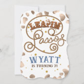 Invitation Leapin' Lassos Cowboy Rodeo Western Anniversaire (Devant)