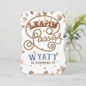 Invitation Leapin' Lassos Cowboy Rodeo Western Anniversaire (Debout devant)