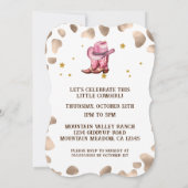 Invitation Leapin'Lassos Wild West Pink Cowgirl avec des bott (Dos)
