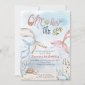 Invitation L'eau de mer de sirène 1er anniversaire (Devant)
