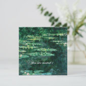 Invitation L'EAU MENSONNE EN ÉTANG VERT par Claude Monet (Debout devant)