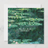 Invitation L'EAU MENSONNE EN ÉTANG VERT par Claude Monet (Dos)