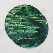 Invitation L'EAU MENSONNE EN ÉTANG VERT par Claude Monet (Devant / Derrière)