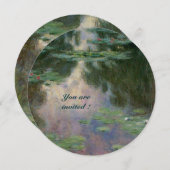 INVITATION L'EAU MENSONNE EN ROSE VERT BLEU RÉFLEXIONS (Devant / Derrière)