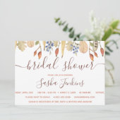 Invitation Leaves automnales et baies Bridal Showboat invitat (Debout devant)