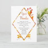 Invitation Leaves Automnes & Berries Merci Dîner Dîner Donnan (Debout devant)