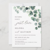 Invitation Leaves Greenery Watercolor Flowers Modern Arch (Devant)