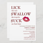 Invitation Lèchez le sel avalez drôle de week-end d'enterreme (Devant / Derrière)