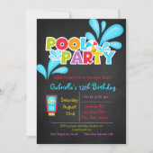 Invitation L'éclaboussure de Splish viennent à notre (Devant)