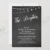 Invitation L'éclairage en forme de guirlande et typographie d (Devant)
