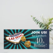 Invitation L'éclatement de Las Vegas 40e anniversaire bleu sa (Debout devant)