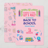 Invitation L'école c'est cool, faisons la loi, rentrée en CE1 (Devant / Derrière)