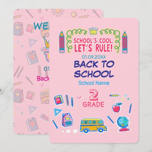 Invitation L'école c'est cool, reprenons le contrôle de la de (Devant / Derrière)