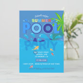 Invitation L'école est dehors pour l'été Pool Party Invitatio (Debout devant)
