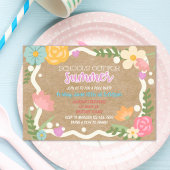 Invitation L'école est finie, Fête d'été, Fête de classe, 
