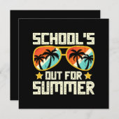 Invitation L'école est finie pour l'été (Devant / Derrière)