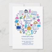 Invitation L'école s'éloigne de la fête (Devant)