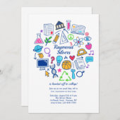 Invitation L'école s'éloigne de la fête (Devant / Derrière)